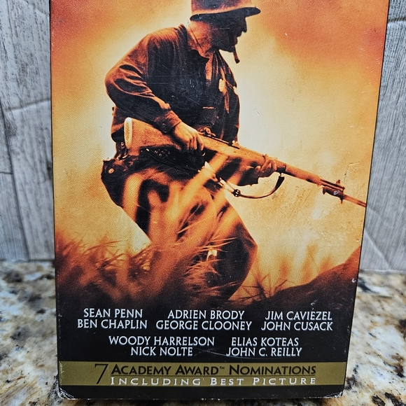 The Thin Red Line VHS 2000 Sean Penn George Clooney Woody Harrelson Nick Nolte - Picture 3 of 9